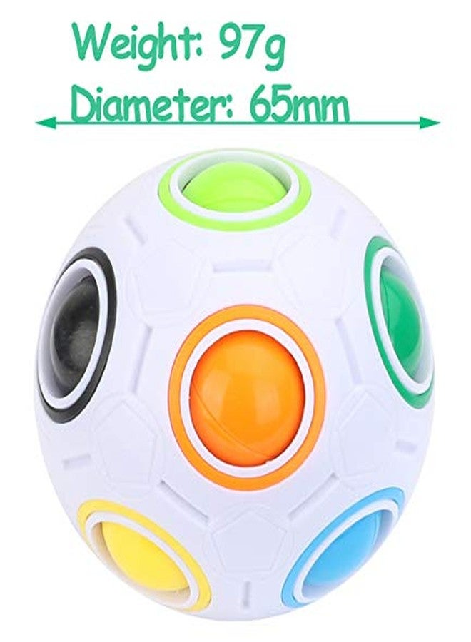 TANCH Magic Rainbow Ball Puzzle Cube Fidget Stress Relief Ball Brain Teasers Games Toys for Kids Adults (12 Holes) - Image 4